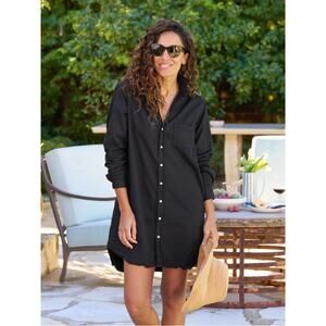 Frank & Eileen Mary Famous Denim Classic Shirt Dress in Black L